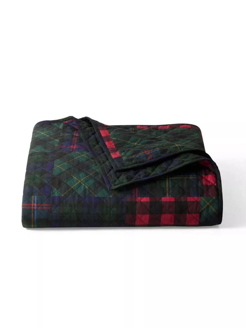 Polo Ralph Lauren Hadley Soft Cotton Diamond Checked Quilt Coverlet Full/Queen